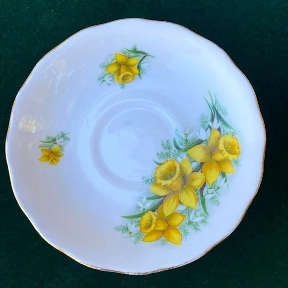 Royal Kent Daffodil Tea Cup and Saucer Bone China - Picture 8 of 10